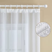 Topfinel vászonhatású függöny, 2 db, 225x140 cm, nappali ablakdekoráció 3
