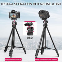 ULANZI TT51 kompakt állvány távirányítóval, 360°-os gömbfejjel, 138 cm-ig nyújtható, iPhone és Samsung okostelefonokhoz 3