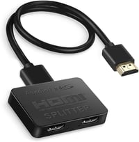 HDMI Splitter 1 bemenet 2 kimenet 4K felbontással, 3.9 láb kábellel - Két monitor egyidejű használatához, Tükrözés funkcióval 1