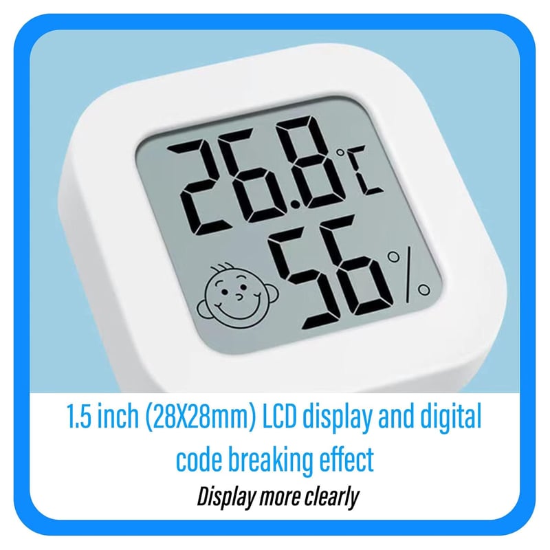 RUIZHI 3 db-os Mini Digitális Hőmérő és Páramérő LCD Kijelzővel - Otthoni és Irodai Légkondicionáláshoz