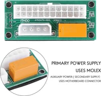 Dual PSU adapter bányászgéphez - ATX 24 Pin és Molex 4 Pin csatlakozó 4