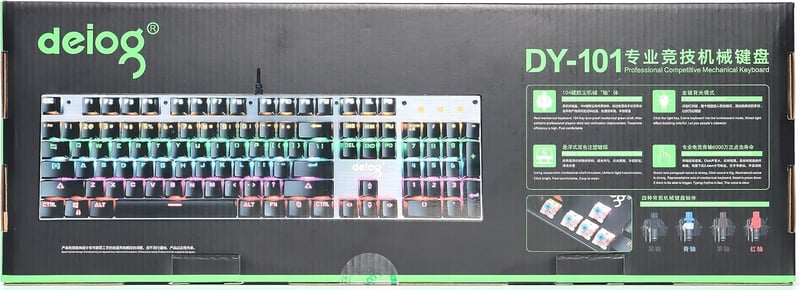 Rózsaszín mechanikus gamer billentyűzet, RGB háttérvilágítással, kék kapcsolókkal, 104 gombos