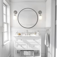 ZENIDA Kerek Tükör 60 cm Fekete Fém Kerettel - Modern Fali Tükör Előszobába, Fürdőszobába, Nappaliba - Vékony Keret, Elegáns Dizájn 2
