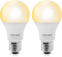 DiCUNO E27 LED Izzó Mozgásérzékelővel - 12W=100W, 1100LM, Meleg Fehér 3000K, 360° Radar Szenzor, Energiatakarékos, Beltéri-Kültéri, 2db Szet 1