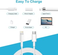 Apple Pencil 1. generációs USB-C töltőadapter iPad Pro és Air készülékekhez 4