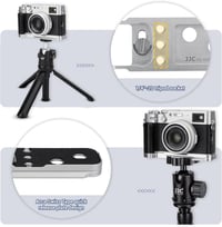 Fujifilm X100VI/V/F fém markolat - Arca Swiss gyorscsatlakozó talppal, ezüst 6