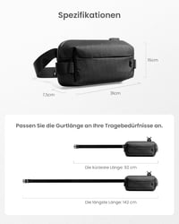 TomToc X-Pac vízálló mini oldaltáska 4L - Kompakt unisex válltáska 7