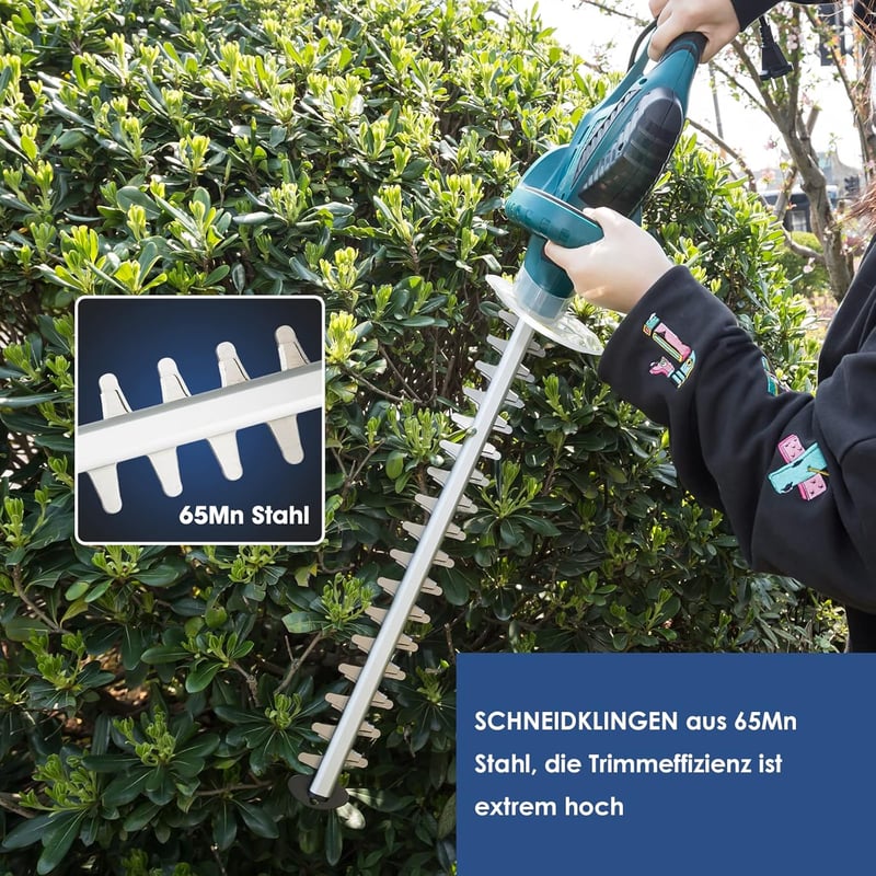 KITLUCK 550W Elektromos Sövényvágó, 510mm Vágáshossz, Védőtokkal