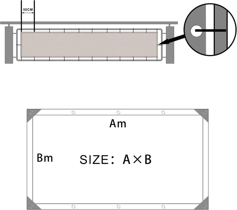 LOVE STORY UV-álló szürke-fehér erkélytakaró, 0,9x6m, HDPE anyagból