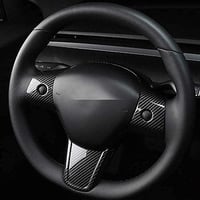 Tesla Model 3 Y kormányvédő keret - Fekete szénacél, 2017-2020 modellekhez 3