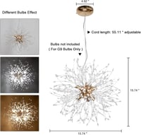 LynPon Modern Arany Csillár 8 Ágú Tűzijáték Sputnik Mennyezeti Lámpa Kristály Pitypang Függőlámpa Hálószobába, Nappaliba, Étkezőbe 2