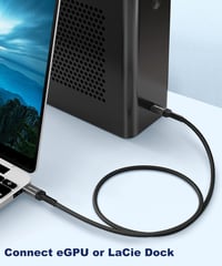 Uzanpie USB4 kábel 40Gbps, Thunderbolt 4/3 kompatibilis, 100W töltés, 8K/4K támogatás 5