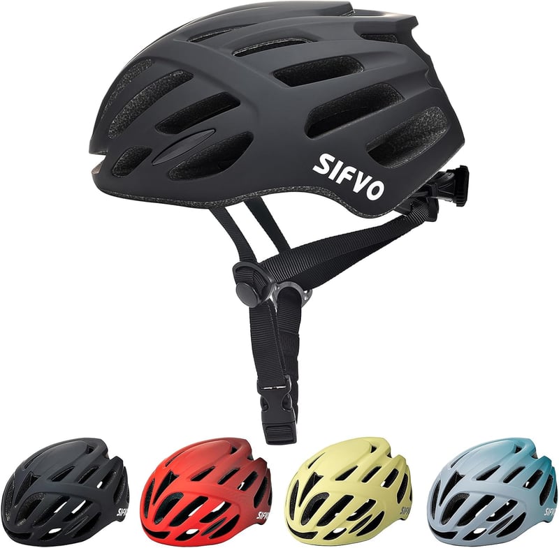 SIFVO Ultrakönnyű Országúti Kerékpársisak, Unisex, L-es Méret (55-61cm)