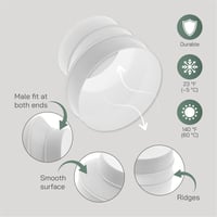 Vent Systems Szellőzőcső Szűkítő Adapter 125-100 mm - Fehér ABS Műanyag Csatlakozó HVAC Rendszerekhez, Könnyen Szerelhető Légcsatorna Átalak 4