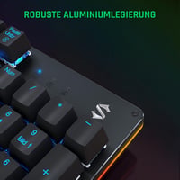 Black Shark RGB mechanikus gamer billentyűzet, kék kapcsolók, QWERTZ német kiosztás 5