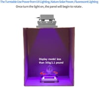 Sovol 405nm UV LED Gyanta Keményítő Lámpa Napelemes Forgó Állvánnyal - SLA/DLP 3D Nyomtatókhoz, 6 LED, 10000 Órás Élettartam 3