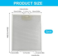 Univerzális fém zsírszűrő páraelszívóhoz, 2db, 320x260mm, alumínium 2