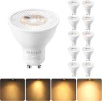 EDISHINE GU10 LED Spotlámpa, 2700K Meleg Fehér, Dimmelhető, 38° Szögű Fénysugár, 5W/350 Lumen, 50W Helyettesítő, Beltéri Világítás, 10 db 1