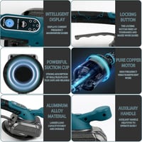 Makita 18V-os csempevibrációs gép, 5 sebességes, 60 kg teherbírású, nagy méretű lapokhoz 6