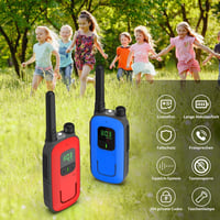 Radioddity gyerek walkie-talkie szett, 16 csatornás, 4km hatótávú, lámpával, 2db (piros-kék) 4