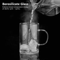 ecooe Nagy Űrtartalmú Ezüst Teáscsésze Szűrővel és Fedéllel, 500ml 5