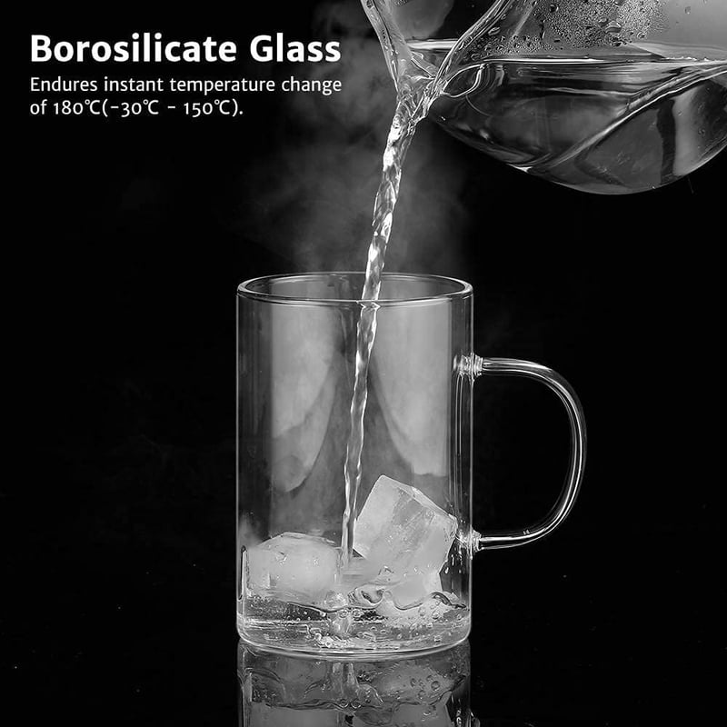 ecooe Nagy Űrtartalmú Ezüst Teáscsésze Szűrővel és Fedéllel, 500ml
