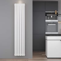 GRE1835WD-1 Dupla Rétegű Ovális Függőleges Dizájn Radiátor - Elegáns Panel Fűtőtest Fürdőszobába és Nappaliba Multiblock Termosztáttal 9