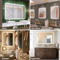 STARLEAD Fürdőszobai Tükör 100x70 cm - Bluetooth Hangszóróval, Páramentesítő, Fényerőszabályzó, 3 Színhőmérséklet, Edzett Üveg, Vízálló IP44 5