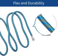 Cocoarm Nylon Légecset Tömlő Adapter Készlet - 1,83m Flexibilis Levegőcső 1/8"-1/4" Csatlakozókkal Festékszóróhoz, Kompresszorhoz - Kék-Sárg 4