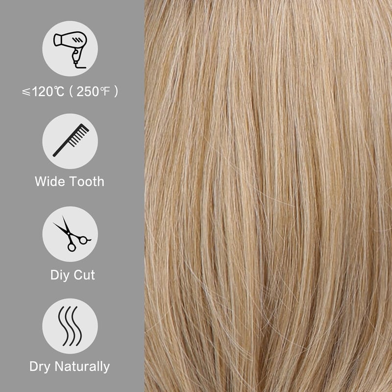HAIRCUBE Rövid Egyenes Bob Paróka Frufruval - Hőálló Szintetikus Műhaj