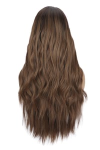 ColorfulPanda Hosszú, Hullámos Ombre Barna Paróka Nőknek - 66 cm 2