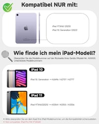 Nuflaz iPad 10 (2022) & iPad 11 A16 (2025) Billentyűzetes Tok - QWERTZ Német Kiosztás, Mágneses Lebegő Dizájn, Érintőpad, RGB Háttérvilágítá 2