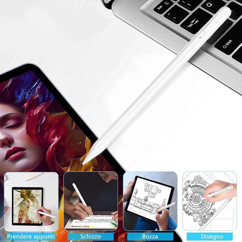 Apple iPad ceruza 2018-2022 modellekhez - KBCASE dönthető érintőceruza tenyérfelismerés-védelemmel