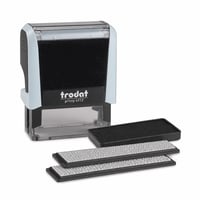Trodat Printy 4912 Typomatic szövegbélyegző saját összeállításhoz, pasztellkék, használt — csipesz nélkül (állapot: lásd a 2. képet) 1