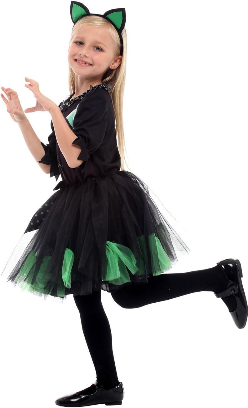Fekete Macska Jelmez Gyerekeknek Halloween és Farsang 110-120 cm