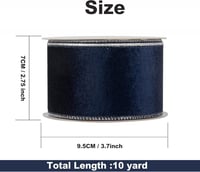 KI Store kétoldalas csillámos bársony szalagkészlet - 3 db kék, ezüst, átlátszó 7