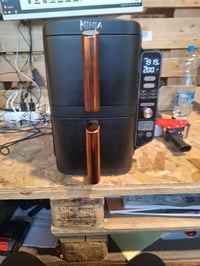 Friteuză cu aer cald Ninja Double Stack XL SL400EUCP, 9,5 L, 6 în 1, cu 2 sertare verticale, negru/cupru, antiaderentă, lavabilă în mașina de spălat vase 2