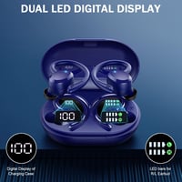 Rulefiss Bluetooth 5.3 sport fülhallgató, 48 órás akkuidő, kék, vízálló 4