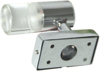 Króm 12V USB LED olvasólámpa, szabályozható, fehér/kék, jachthoz, lakókocsihoz 3