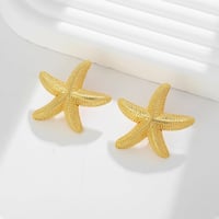 GUIZIYAO Arany Tengeri Csillag Fülbevaló Nőknek - Vintage Stílusú Strandékszer, Elegáns Bedugós Aranyozott Fülbevaló Lányoknak 8