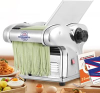 Elektromos Tésztakészítő Gép - Professzionális - Rozsdamentes Acél, 3 Vágópengével (1,5/4/9 mm), 9 Vastagság Beállítással 0.3-3 mm Spagetti, Fettuccine 1