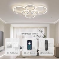 Mennyezeti LED Lámpa 54W Távirányítóval - Kerek, Dimmelhető, 2700K-6500K, 4860 Lumen, Applikációval Vezérelhető 3