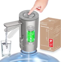KitchenBoss Elektromos Vízadagoló Pumpa - USB Tölthető, 1-5 Gallonos Palackokhoz, BPA-mentes, Hordozható, Automatikus Adagolás, Ezüst 1