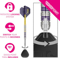 Target Luke Littler "The Nuke" 90% volfrám nyilas darts készlet, 22g, Swiss Point rendszerrel 5