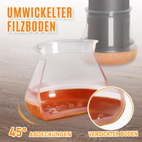 OCONDA 24 db Fekete Szilikon Széklábvédő Sapka Filcbetéttel - Ferde Széklábakhoz, Kopásálló Padlóvédő, 20-30 mm Átmérőjű Lábakhoz 4