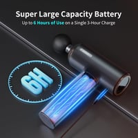 arboleaf Mély Izom Masszázspisztoly 10mm Amplitúdóval - 60W Erős Motor, LED Érintőképernyő, 6 Sebességfokozat, 7 Masszázsfej, USB-C Gyorstöl 4