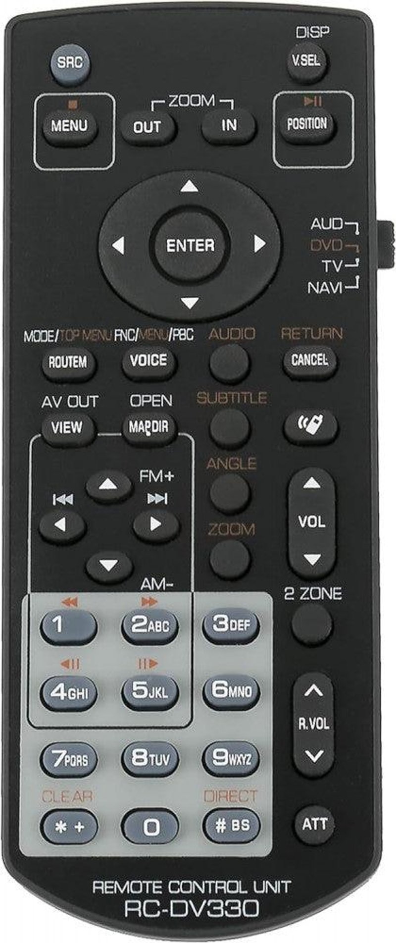 Kenwood DVD Lejátszó Távirányító - Univerzális KNA-RCDV330 Helyettesítő
