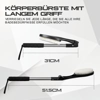 Hosszú nyelű háthátmosó kefe szett 3 db, testápoló applikátorral 5