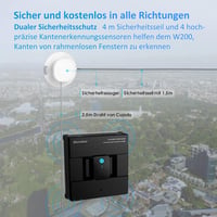 Mamibot W200 Vezeték Nélküli Ablaktisztító Robot, Automatikus Ablaktisztító Kültéri Üvegfelületekhez, Távirányítóval, Fekete 5