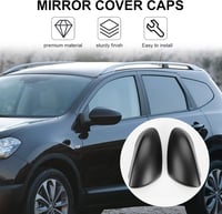 ConBlom Nissan Qashqai Visszapillantó Tükör Borítás 2007-2014 Modellekhez - Texturált Fekete ABS Műanyag Tükörkupak Szett Bal és Jobb Oldalr 4